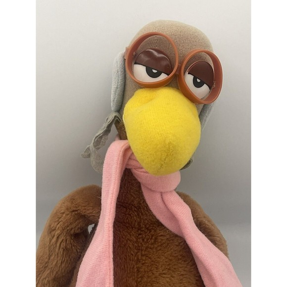 Vintage 1983 Wallace Berrie Shoe Aviator/Pilot Bird Roller Skate plush 8935  15” - Picture 2 of 12